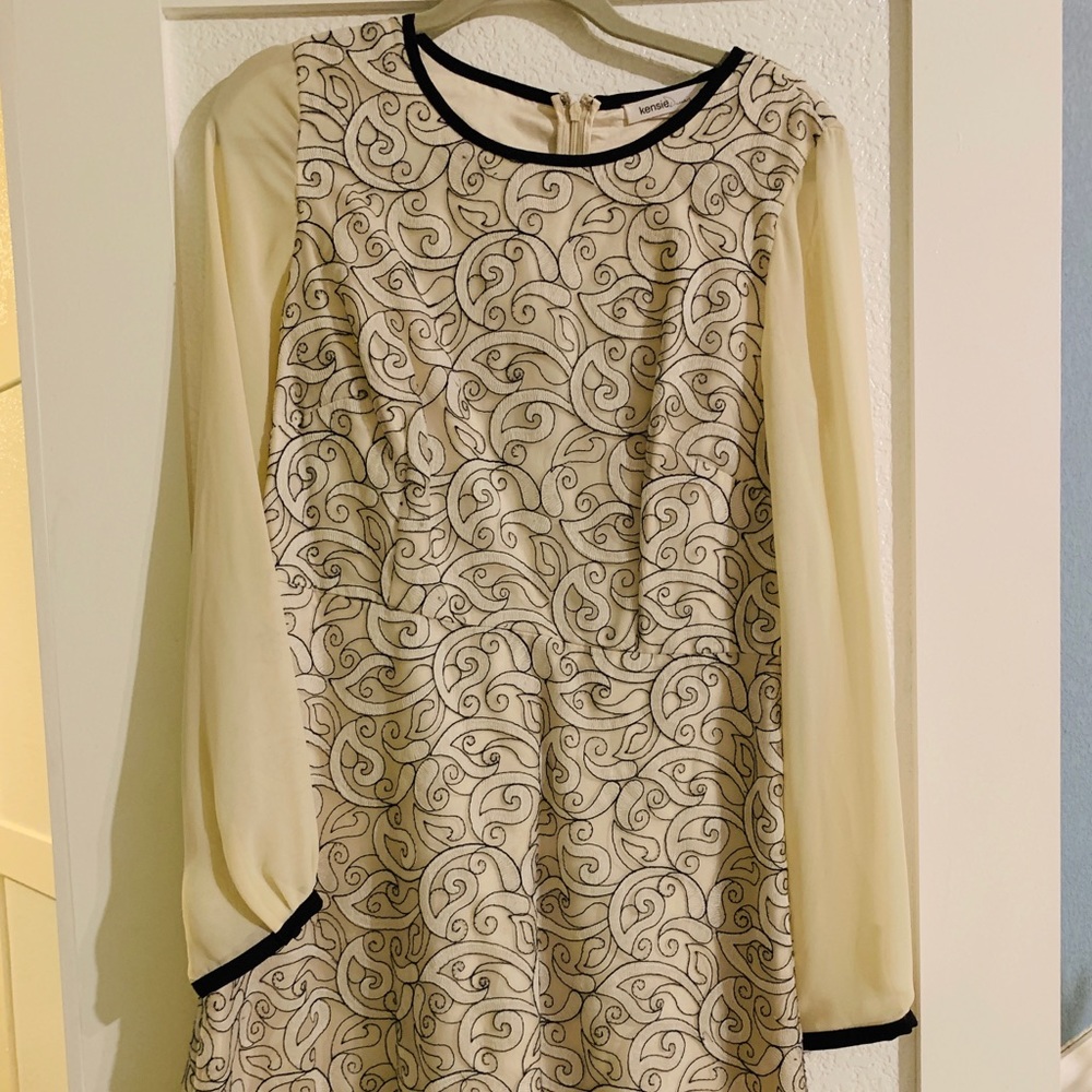 Kensei Lace Dress Sheer Sleeves